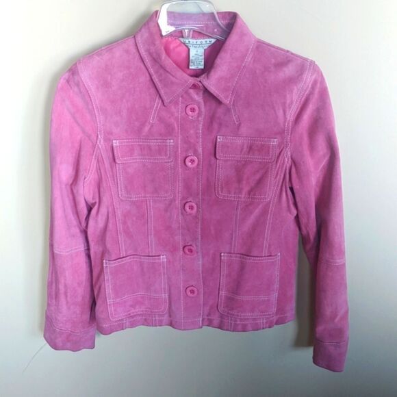 Vintage Pink 🩷 Suede Jacket by John Paul Richard - Picture 3 of 12